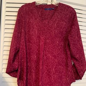Apt 9 Size S Burgundy Blouse